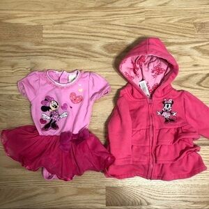 Minnie Mouse Pink Sweatshirt & Dress 6-12 months